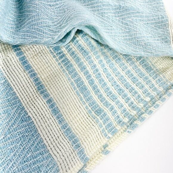 Loft blue stripe knit circle scarf - Picture 2 of 6